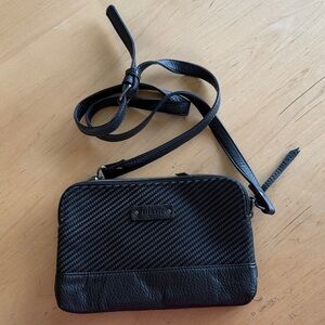 Pistil Black Textured Crossbody Bag